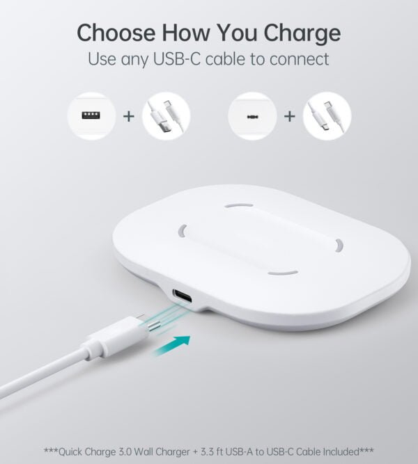 USB-C Input Qi-Certified 15W Max Fast Wireless Charging Pad - Image 7