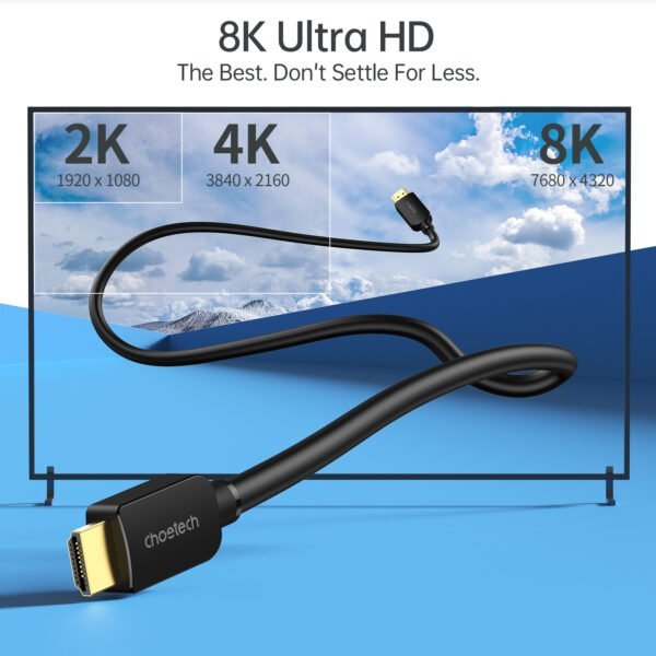 High-quality HDMI 2.1 gold-plated 8k ultra-high-definition HDMI to HDMI Cable - Image 2