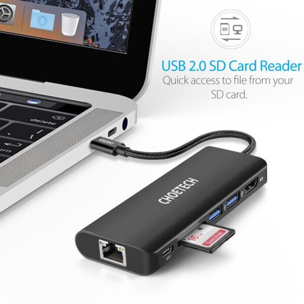 Distributor price discount 6 In 1 Multiport USB-C Adapter Hub - Image 8