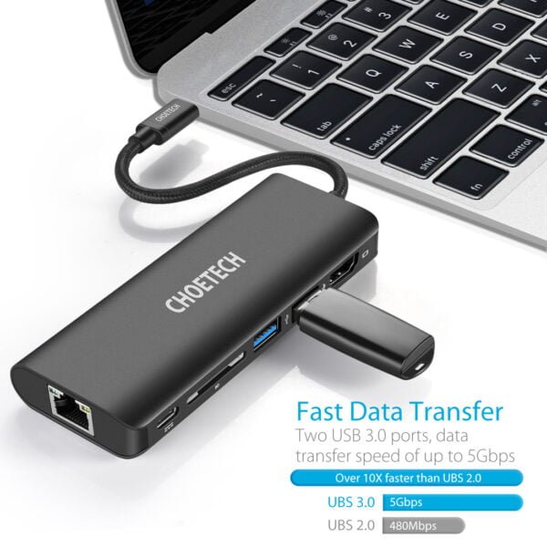 Distributor price discount 6 In 1 Multiport USB-C Adapter Hub - Image 6