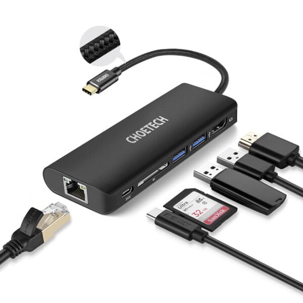 Distributor price discount 6 In 1 Multiport USB-C Adapter Hub - Image 2