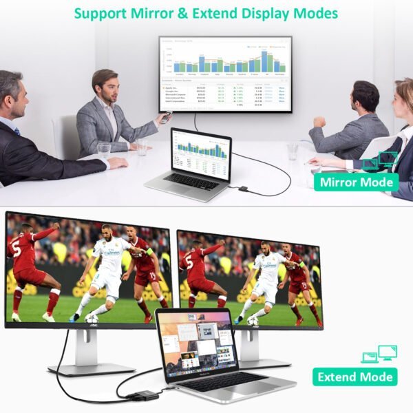 Wholesale spcial price 2 in 1 HUB-M07 USB C to HDMI VGA Adapter Hub - Image 10