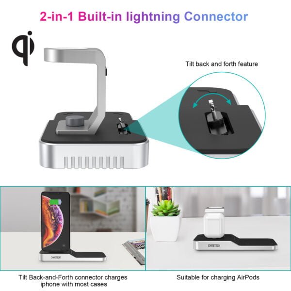 Distributor price 4 in 1 iPhone and Apple Watch Wireless Charging Dock (MFi Certified) - Image 3