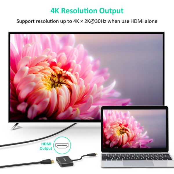 Wholesale spcial price 2 in 1 HUB-M07 USB C to HDMI VGA Adapter Hub - Image 9