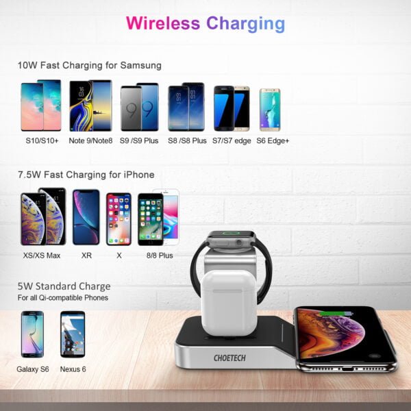 Distributor price 4 in 1 iPhone and Apple Watch Wireless Charging Dock (MFi Certified) - Image 4