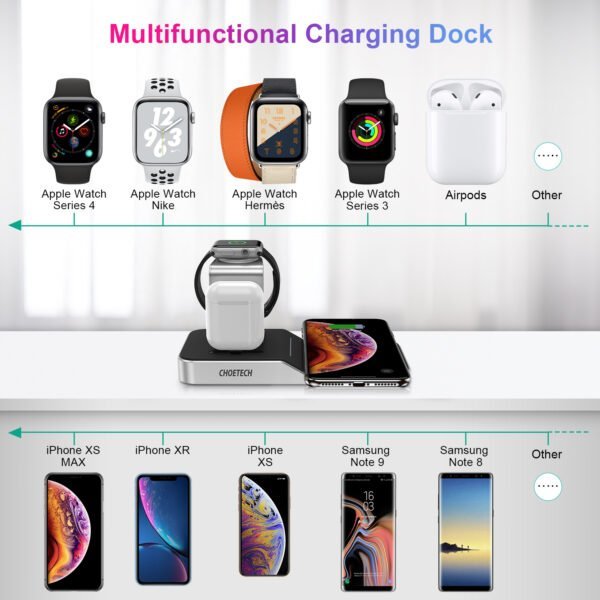 Distributor price 4 in 1 iPhone and Apple Watch Wireless Charging Dock (MFi Certified) - Image 5