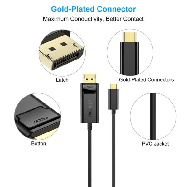 USB C to DisplayPort Cable 4K@60Hz Factory wholesale DP cable - Image 2