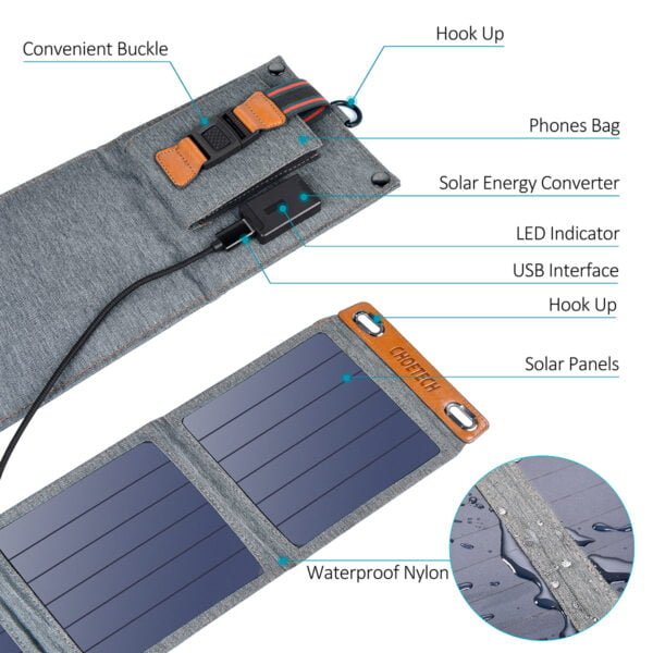 China Wholesale Price SC004 14W USB Foldable Solar Powered Charger - Image 6