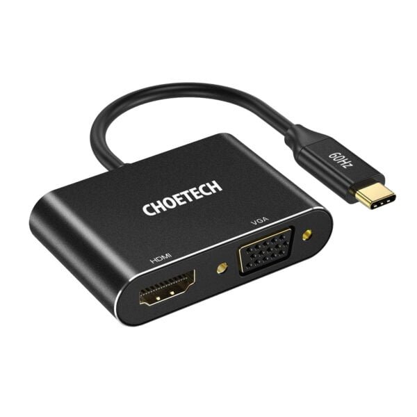 Wholesale spcial price 2 in 1 HUB-M07 USB C to HDMI VGA Adapter Hub