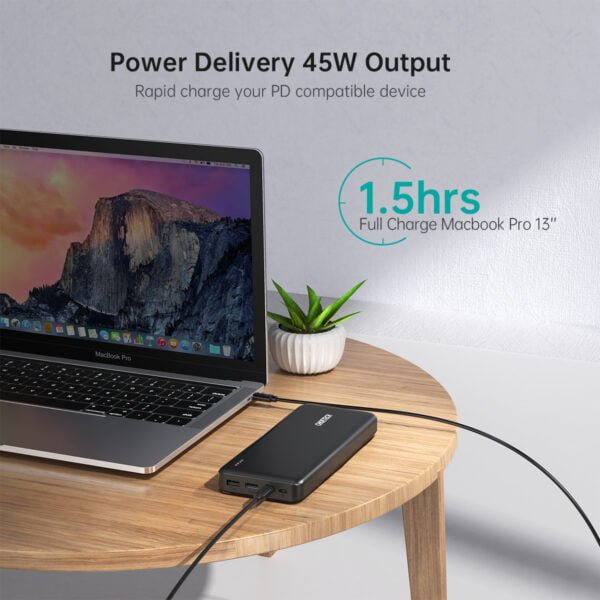 USB C Power Bank 20000mAh Portable Laptop Charger PD 45W Battery Pack (Type C 45W Output 30W Input) for distributors - Image 3