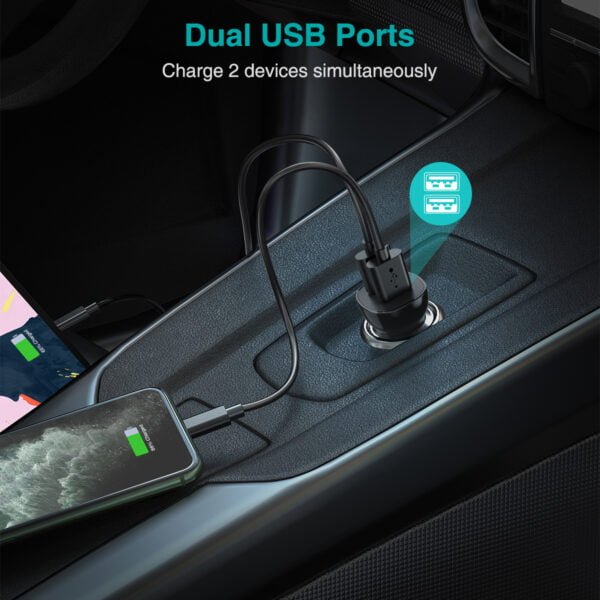 Dual USB Port 3.1A/15W Dual USB Fast Car Charger - Image 3