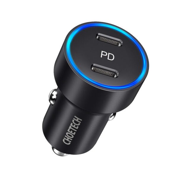 USB C Car Charger, 40W 2-Port All Metal Fast Car Charger for iPhone 12/12 Pro Max/12 Mini, Dual 20W Type C PD Car Charger