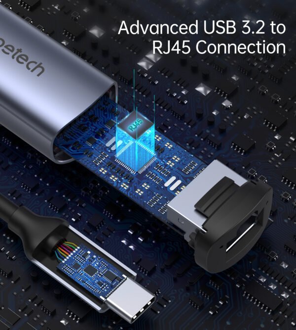 USB C to Ethernet Adapter, USB C 3.2 to RJ45 2.5G Gigabit LAN Ethernet Network Adapter - Image 3