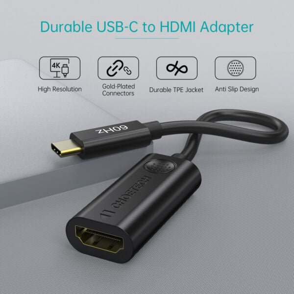 USB C to HDMI Adapter (4K@60Hz), USB Type C (Thunderbolt 3 Compatible) to HDMI Adapter Cable - Image 5