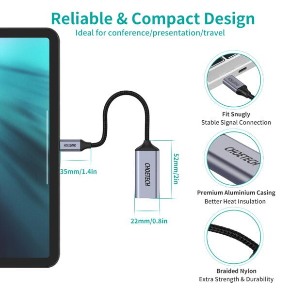 Factory supplier USB C to DisplayPort Adapter (4K@60HZ) Type C (Thunderbolt 3) to DP Adapter - Image 6