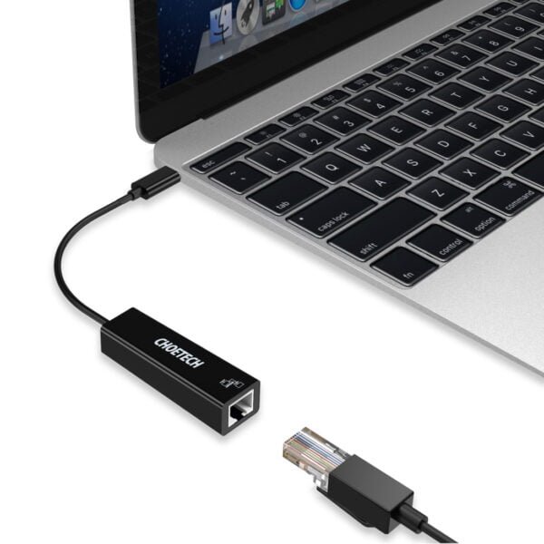 USB C to Ethernet Adapter, USB 3.1 Type C to RJ-45 10/100/1000 Gigabit Ethernet LAN Network Adapter - Image 2