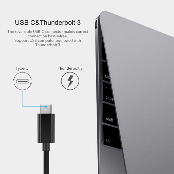 USB C to Ethernet Adapter, USB 3.1 Type C to RJ-45 10/100/1000 Gigabit Ethernet LAN Network Adapter - Image 5