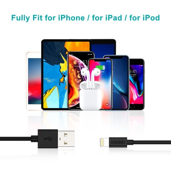 MFi Certified Lightning to USB Cable 2.4A Fast Charging Data Cable - Image 4