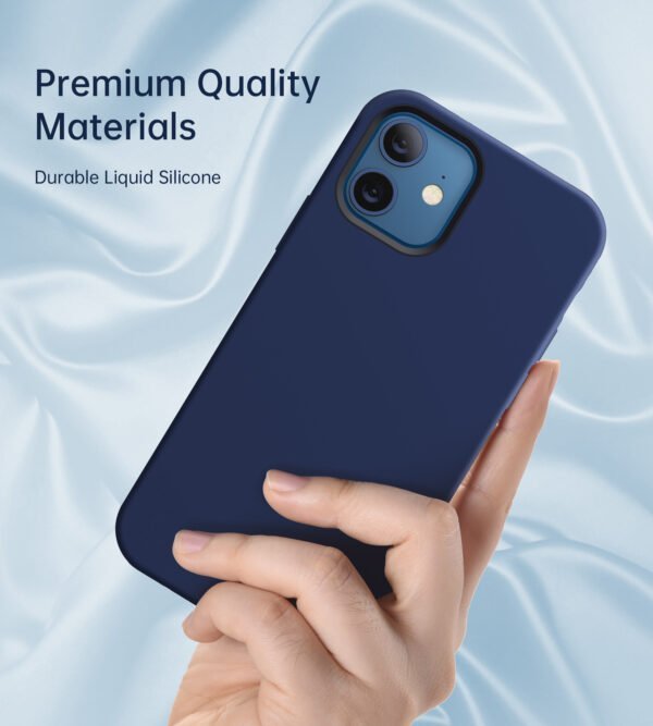 Liquid Silicone Phone Case Compatible with iPhone iPhone12/12 Pro  Silky-Smooth Full Body Protection Magnetic Case with Anti-Scratch Microfiber Lining - Image 7