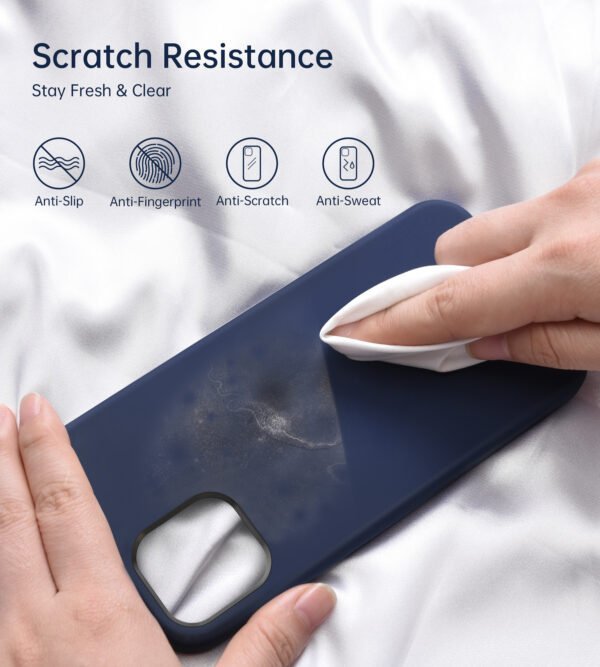 Liquid Silicone Phone Case Compatible with iPhone iPhone12/12 Pro  Silky-Smooth Full Body Protection Magnetic Case with Anti-Scratch Microfiber Lining - Image 9