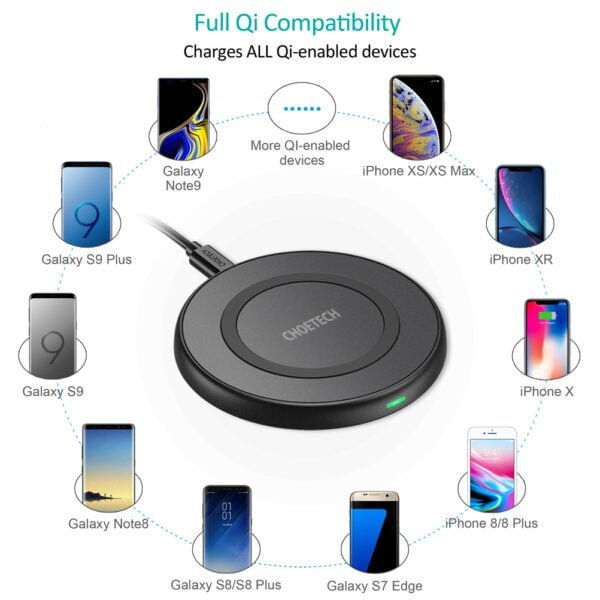 Round Wireless Charger, 10W Fast Wireless Charging Pad - Image 4