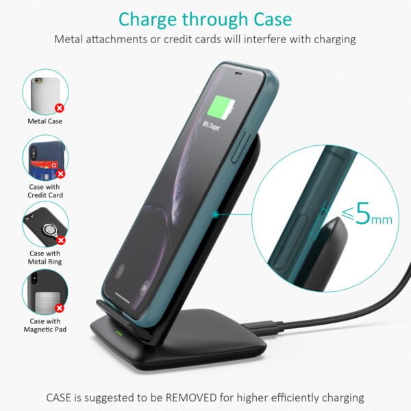 Factory supply 15W/10W/7.5W Wireless Charger, Fast Wireless Charging Stand - Image 4