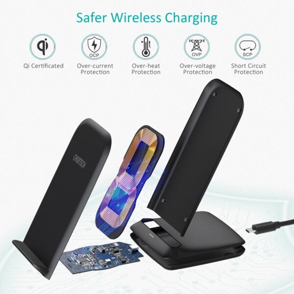 Factory supply 15W/10W/7.5W Wireless Charger, Fast Wireless Charging Stand - Image 6