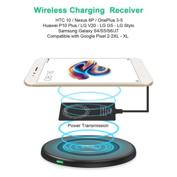 Type C Wireless Charging Receiver, QI Receiver Type C for Google Pixel 2XL-XL-LG V20- LG G5- Motorola G6- G6 Plus- HTC 10-Galaxy - Image 6