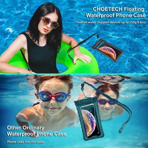 Floating Waterproof Case, Clear Transparent Cellphone Waterproof, Dustproof Dry Bag with Armband & Neck Strap - Image 3