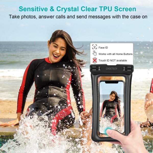 Floating Waterproof Case, Clear Transparent Cellphone Waterproof, Dustproof Dry Bag with Armband & Neck Strap - Image 4