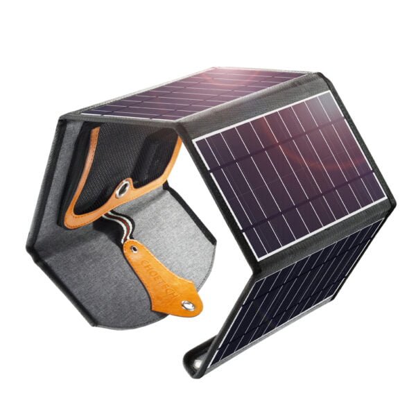 China Competitive price 22W Portable Waterproof Foldable Solar Charger with Dual USB Ports