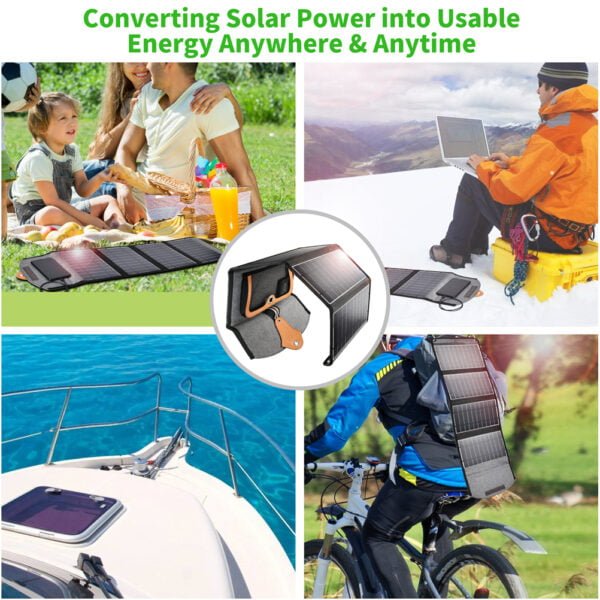 China Competitive price 22W Portable Waterproof Foldable Solar Charger with Dual USB Ports - Image 6