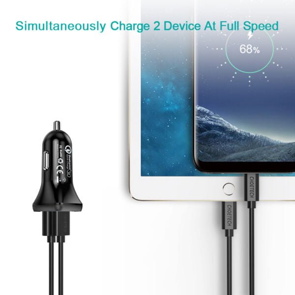 China Factory good price QC3.0 30W Dual USB Car Charger - Image 4