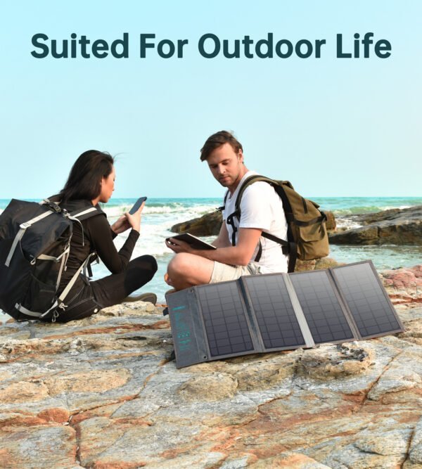 36W Portable Solar Panel Foldable Sun Power Charger with 2 USB Output Ports Solar Charger SC006 - Image 2