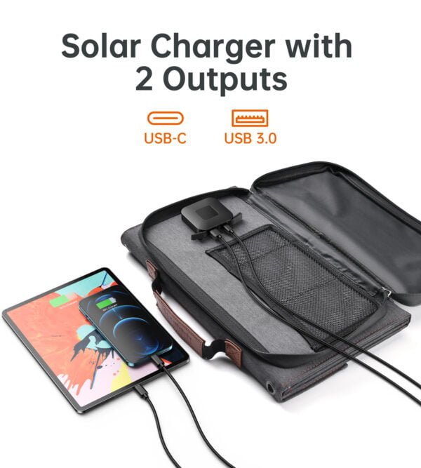 36W Portable Solar Panel Foldable Sun Power Charger with 2 USB Output Ports Solar Charger SC006 - Image 7